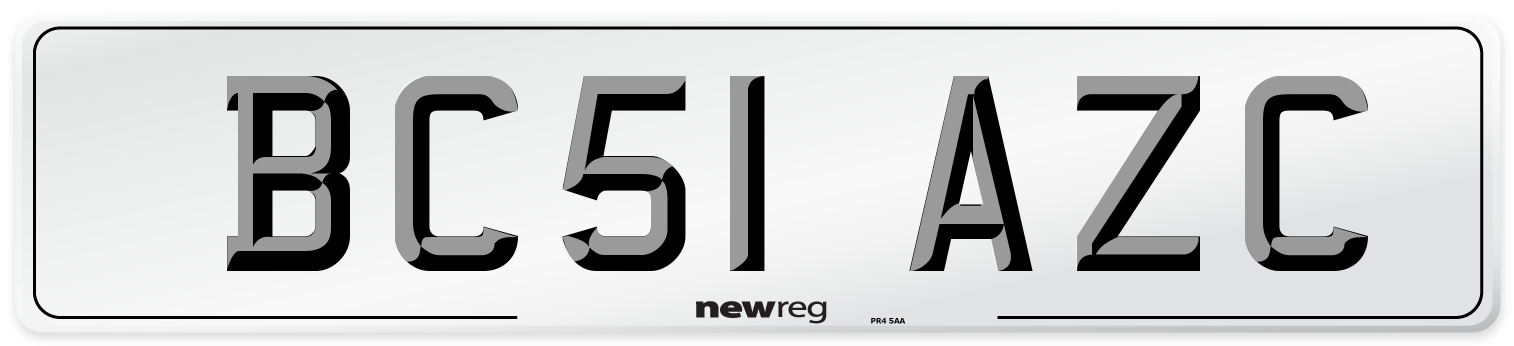BC51 AZC Number Plate from New Reg